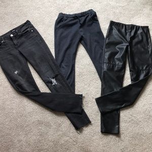 Lot of 3 girls pants- Zara, H&M, Hudson- 12